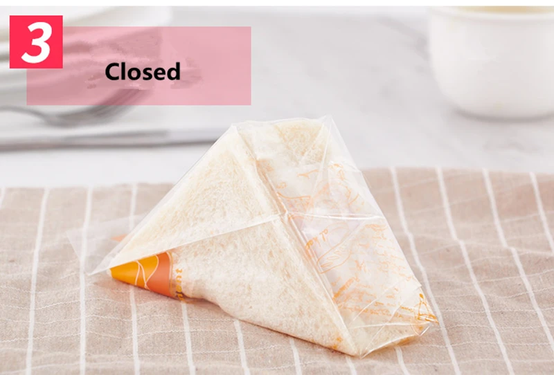 LBSISI Life 100pcsClear сэндвич-мешки хлеб Trigon сэндвич-мешок с нижней выпечки пищевая пластиковая упаковка для хлеба