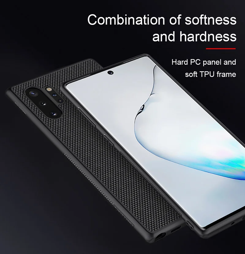 Nillkin Синтетический Чехол из углеродного волокна для samsung Galaxy Note 10 Plus текстурированный нейлоновый защитный чехол