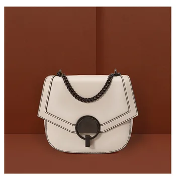 

YIFANGZHE 2019 Mini Genuine Leather Shoulder Women Bags, Quality Gilrs Mini Small Messenger Bags Saddle Design with metal strap