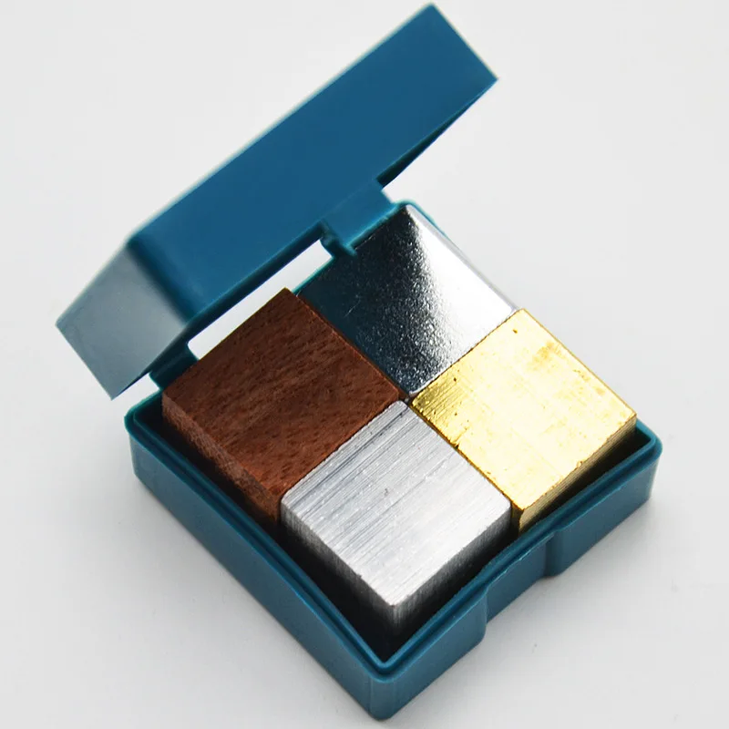 2cm Cube Group Copper Iron Aluminum Wood Physics Experiment Equipment Teaching Same Volume and Different Density Quality Physics Experimental Equipment