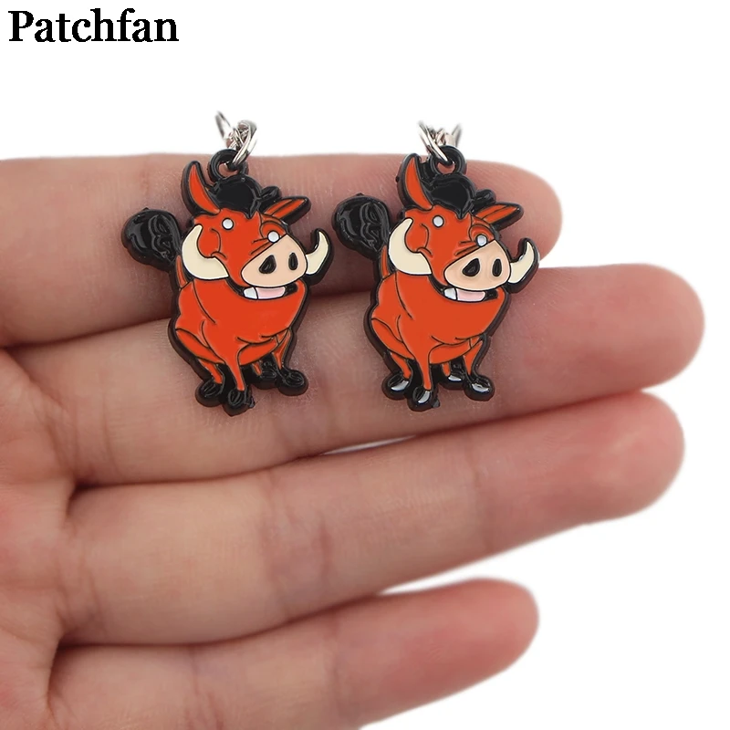 Patchfan мультфильм Король Лев Модная классика дизайнерские гвоздики серьги вечерние сувениры Ювелирные подарки девушки подарки на день рождения A2260