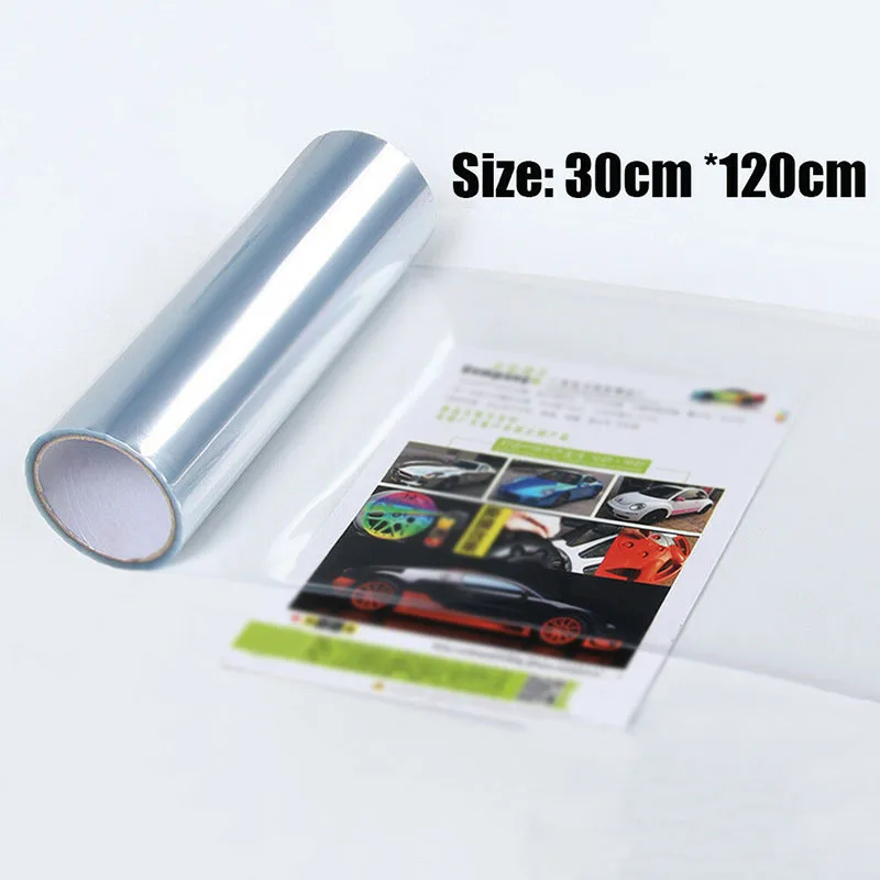 

Vinyl Headlight Protective Film Bumper Transparent Wrap Removable 30x120cm