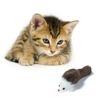 

Scratch Resistant Squeaky Fake Toy Plush Tease Cat Mouse Fun Playing Interactive Game Pet Toy