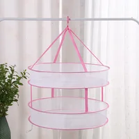 Clothes Basket Double-Layer Enclosed Cnet Foldable Drying Rack Sweater Underwear Anti-Deformation Strong Durable Clothes Basket 1