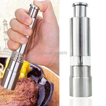 

200pcs/lot Stainless Steel Portable Manual Mullers Pepper Grinder Pepper Muller Mill Mull