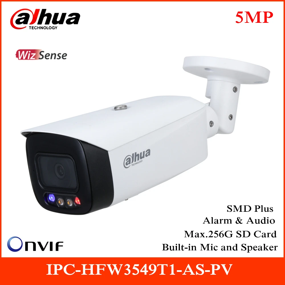 Dahua 5mp Full Color Wizsense Ip Camera Ipc Hfw3549t1 As Pv Rotation Mode Fixed Focal Bullet Outdoor Security Poe Camera Surveillance Cameras Aliexpress