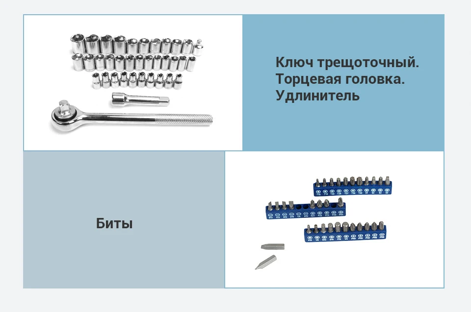 Набор инструментов 165 шт. WORKPRO W009042AE Ручной инструмент комплект гайковерт