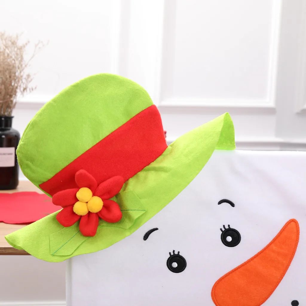 New Kitchen Table Embroidered Chair Covers Christmas Holiday Home Decoration