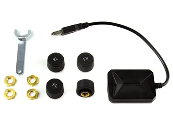 

AVGOTOP For Most Cars USB Android TPMS Car Tire Pressure Monitor with 4 External Sensor Wireless Transmission