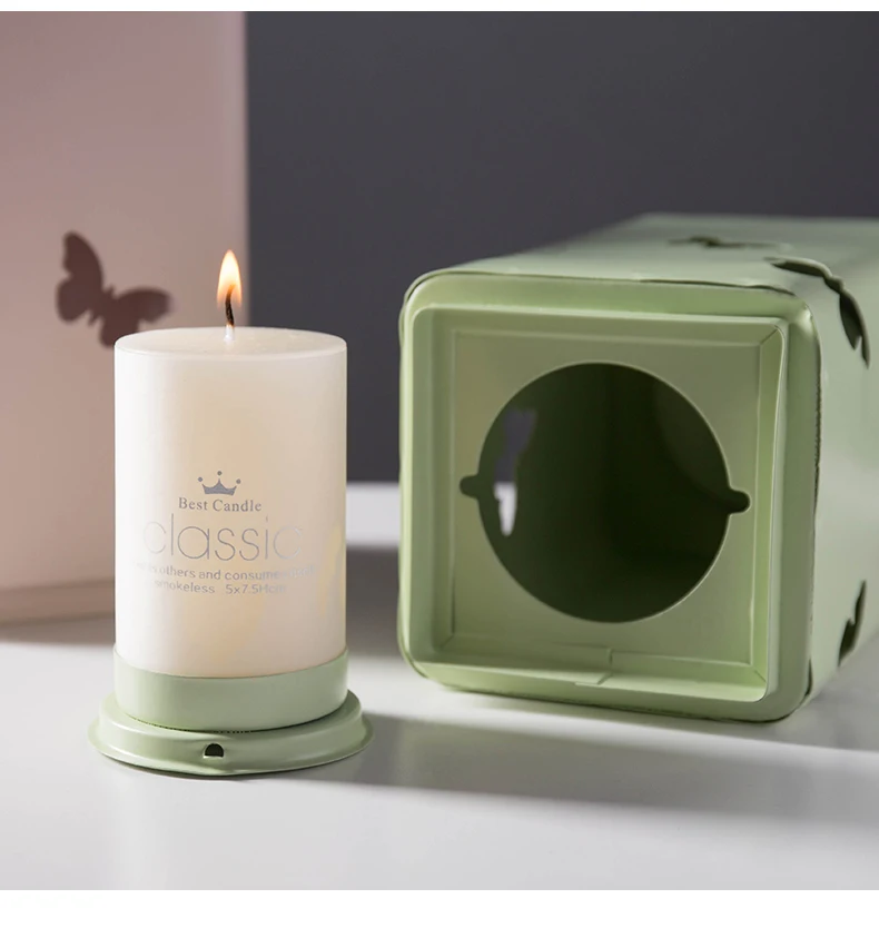 Nordic металлический подсвечник Винтаж Свадебные романтические Подсвечники Tealight подвесной Утюг фонари минималистский украшения дома KK60ZT