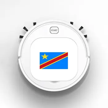 

Auto USB Sweeping 1800Pa Multifunction Smart Robot Vacuum Cleaner Dry Wet Floor Cleaner Reflective Congo republic Rdc Flag