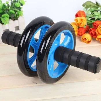 

Newest Two-Wheeled Abdominal Wheel Sports Abdomen Roller Abdominal Core Workout Wheel Gym Fitness Abdominal Home Muscle Trainer