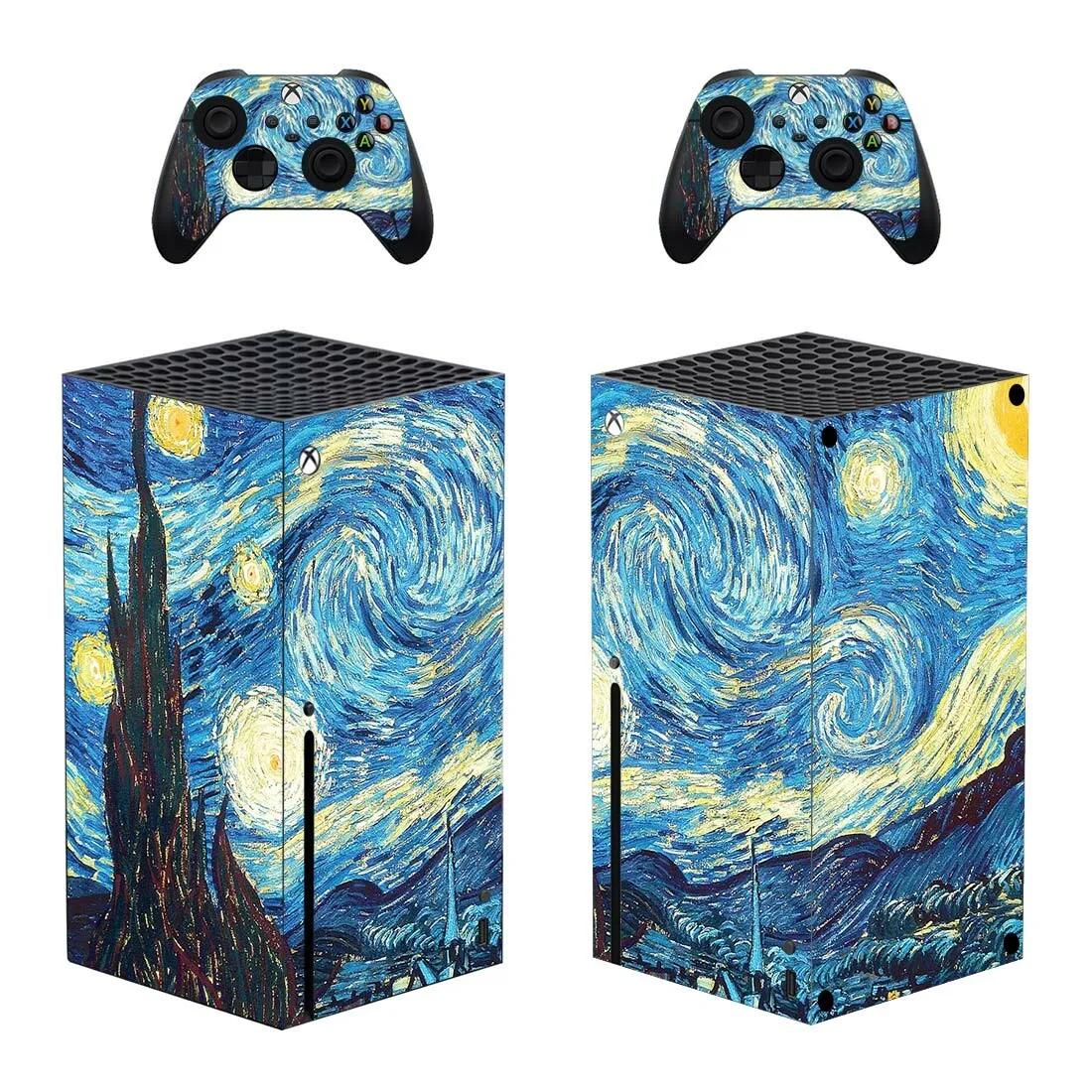 Starry Sky Night Skin Sticker Decalcomania Cover Per Xbox Series X Console E 2 Controller Xbox Series X Skin Sticker Vinyl