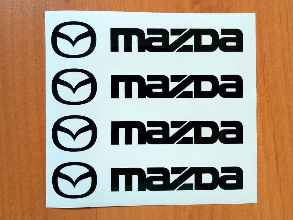 

For 4x Mazda Door Handle Decal Sticker emblem mazda 3 mazda 6 cx-5 Miata Logo (078b)