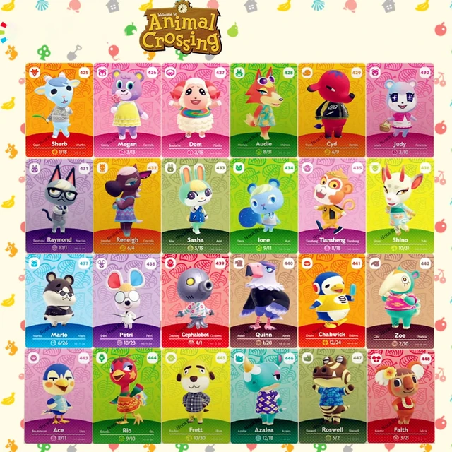 48pcs Animals Amiibos Card Shino Sasha Ione Raymond Serie 5 Ankha Pietro Crossings for Switch Lite Wii U New 3DS ACNH Set | Игрушки и