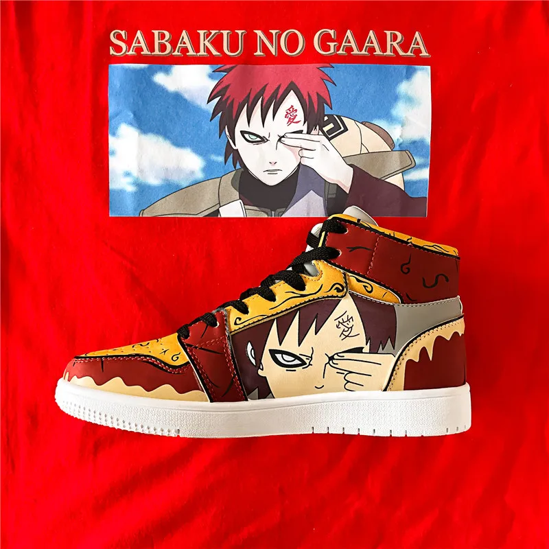 Japan New Fashion Naruto HIP-HOP Breathable Cartoon Mens Canvas Sneakers High Top Vulcanized Shoes Men Canvas Casual Shoes