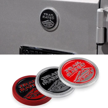 

1Pcs Car Styling Trail Rated 4X4 Emblem Aluminum alloy Sticker Decals For Jeep Wrangler Patriot Grand Cherokee Compass Liberty