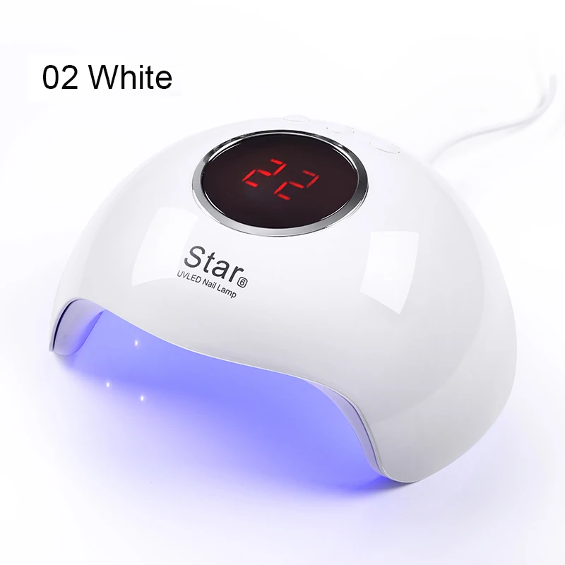 White 24W 24 Вт Светодиодная УФ-лампа для ногтей 30 s/60 s/90 s Сушилка для ногтей УФ-гель отверждения всех гель-лаков 12 Светодиодный S УФ лампа для маникюра сушки ногтей инструменты - Цвет: White 24W