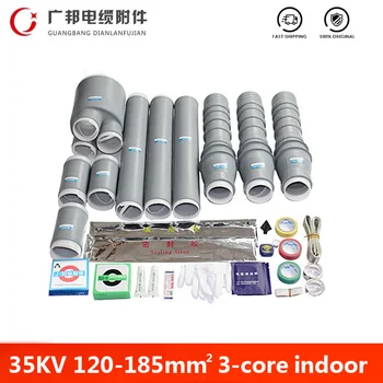 

35kv 120-185mm 3-core Indoor Cable Shrink Terminal Cold Shrinkable Joint Kit Power Silicone Rubber Cable Accessory High Voltage