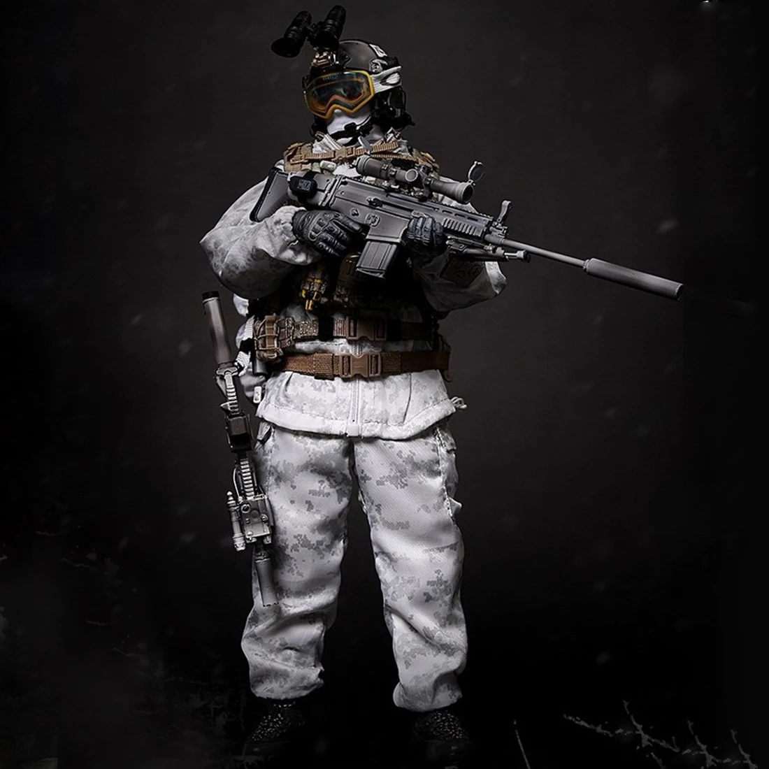 

1/6 30cm Soldier Model Suit Realistic Head sculpt DIY Handmade Soldier M011 Winter Combat Training Model Toys Hobbies