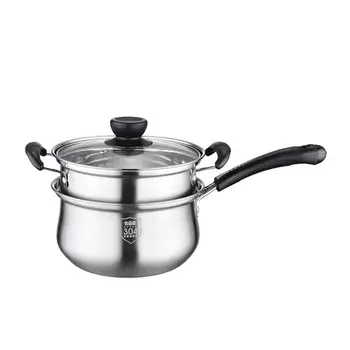 

Stainless Steel Milk Pot Soup Pot Thickening Cooking Noodle Milk Pot Baby Auxiliary Hot Milk Pot Induction Cooker Gas Universal