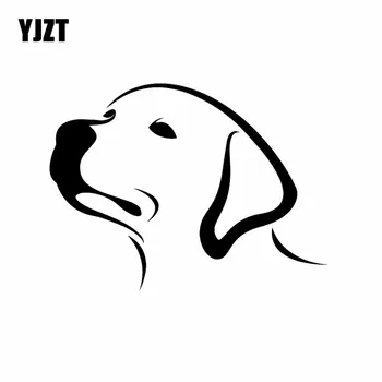 

YJZT 15.8X11.8CM Vinyl Decal Head Abstract Labrador Puppy Dog Pet Car Stickers Decor Black/Silver C24-1440