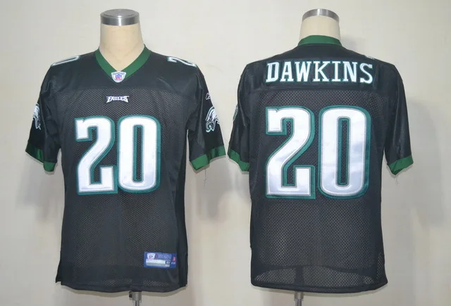 Синий Stitiched, Philadelphia s, Wes Hopkins Brian Dawkins Throwback для мужчин Джерси - Цвет: Синий