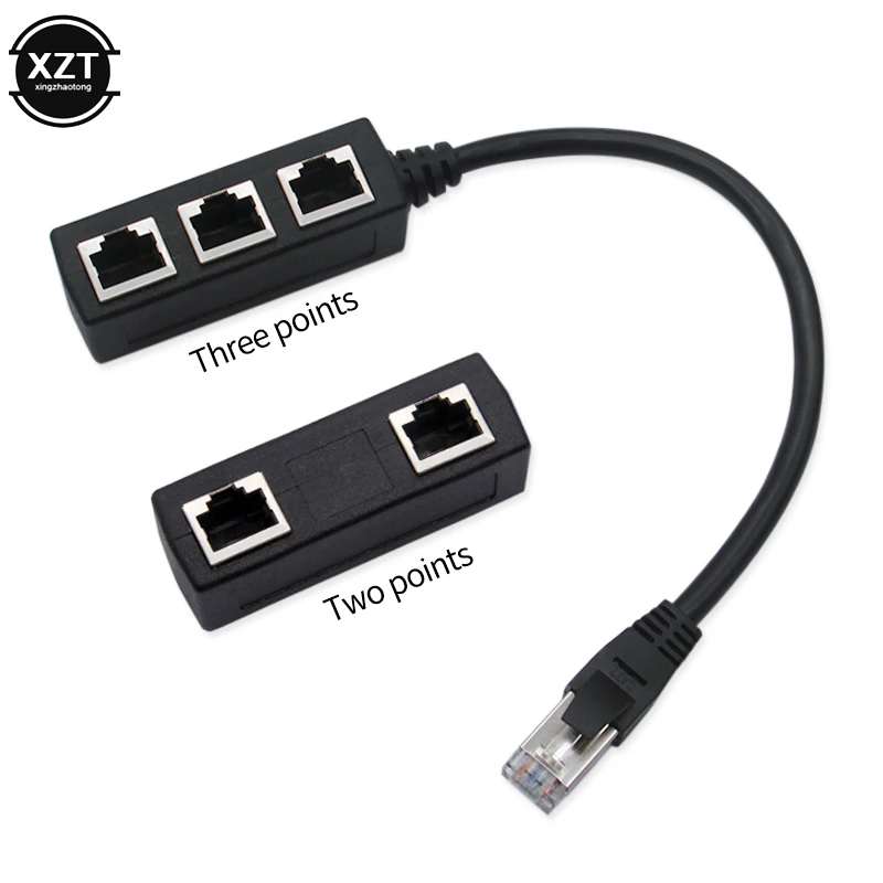 RJ45 Ethernet Splitter,NOBVEQ RJ45 1 Male to 3 x Female LAN Ethernet Splitt