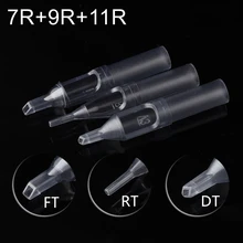 150 шт, высококачественные серые одноразовые наконечники для татуировки, стерильные насадки для татуировки, наконечники 7R/9R/11R, наконечники для татуировки, Иглы для татуировки