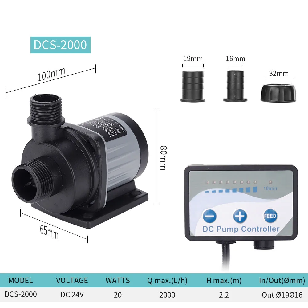 Jecod DCS-4000 DCポンプ 海水淡水用（jebao）＋予備ポンプ Jebao-水族館用の調整可能な水中制御可能ウォーターポンプ,dcs