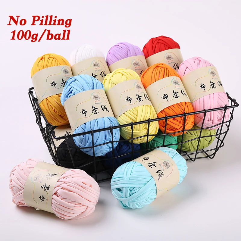 T shirt Yarn For Knitting Chunky Cloth Yarns Crochet Thick Thread Solid