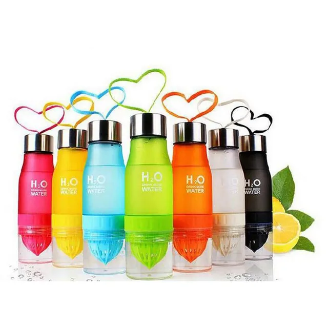 650ml Sport Bottle H20 plastic Fruit infusion bottle Infuser Drink Outdoor Sports Juice lemon Portable Bike Travel Water Bottle 6