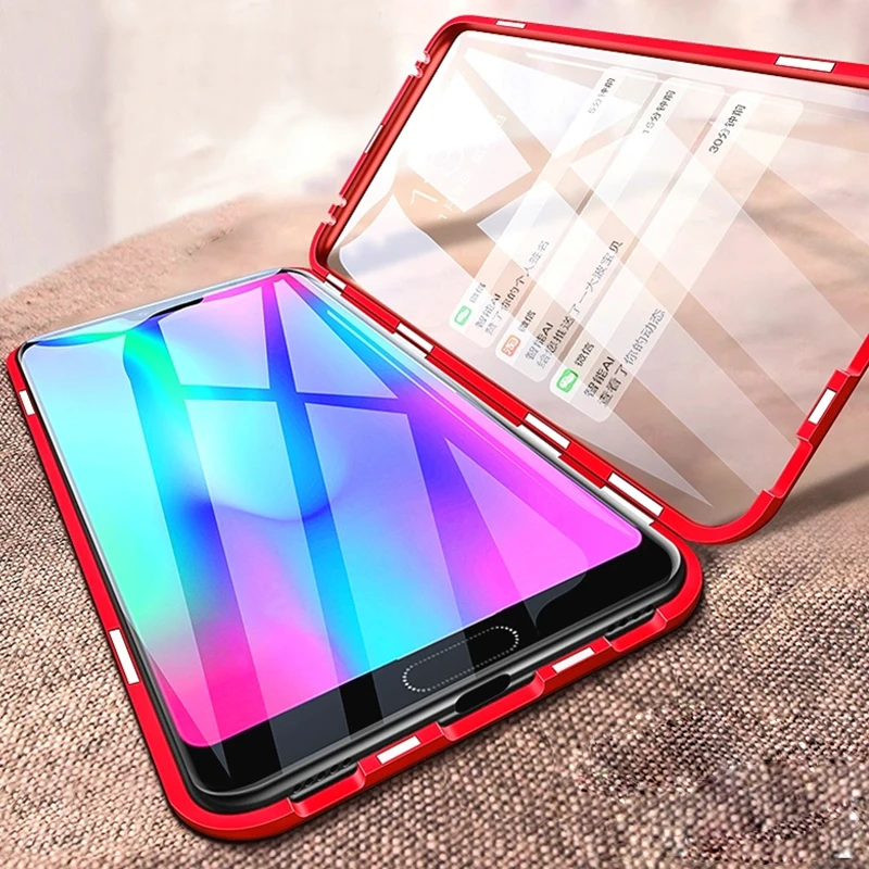 Магнитный адсорбционный чехол-бампер для Honor 10 Lite Light 20 Pro чехлы с двухсторонним