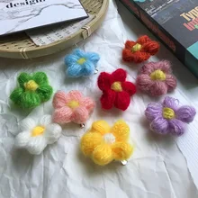 Hyuna маленький цветок брошь заколки Мохер Пряжа цветок двойного назначения цвет переодевание фея аксессуары для волос сердце девушки F036