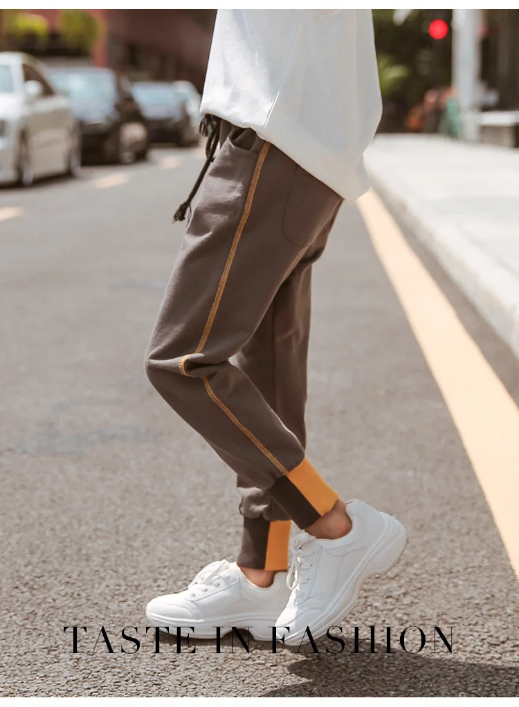 Girls Sports Pants Spring And Autumn New Style Middle And Large Children Harem Pants Western Style Autumn And Winter plus V