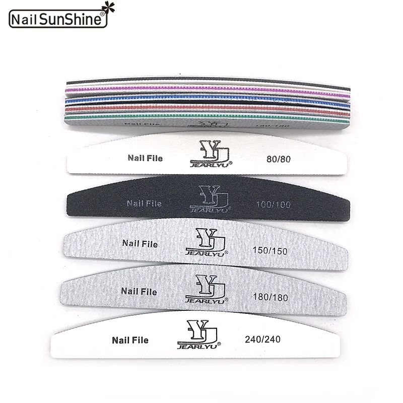 10 шт. новая пилка для ногтей цветной лайм a ongle vernis elektrische nagelvijl 80/100/150/180/240 моющаяся