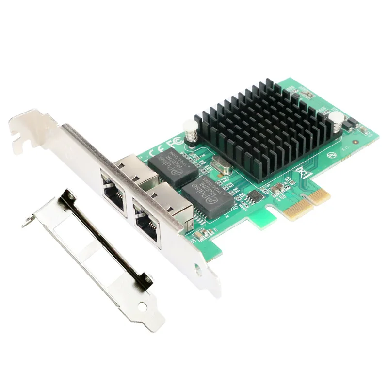 10/100/1000 Мбит/с двухпортовый PCI-E X1 Gigabit Ethernet Сетевая карта LAN контроллер для адаптера проводной Чипсет intel broadcom5079