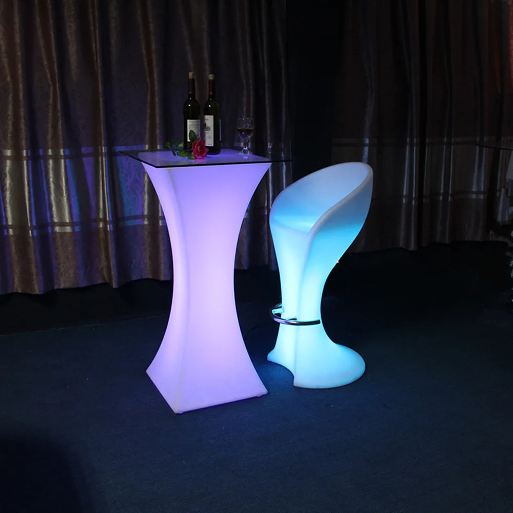 110CM height Rechargeable LED illuminated cocktail bar table nightclub coffee shop creative Commercial Furniture 110CM height Rechargeable LED illuminated cocktail bar table nightclub coffee shop creative Commercial Furniture