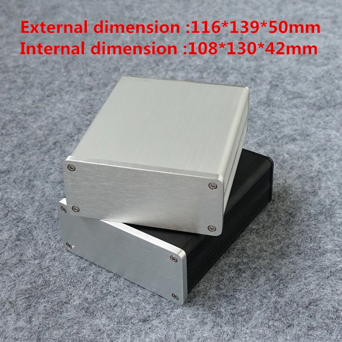 1205 черный Полный алюминиевый корпус аудиоусилителя/мини-усилитель чехол/коробка для преампа/корпус для блока питания 139*116*50 мм