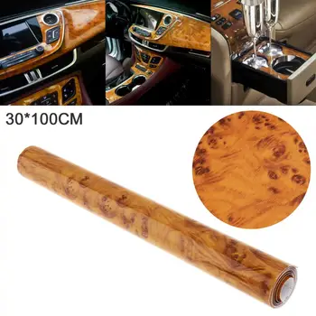

30 x 100cm PVC Smooth Wood Pattern Automobile Repacking Stickers for Car / Motorcycle / Electronic Product / Home