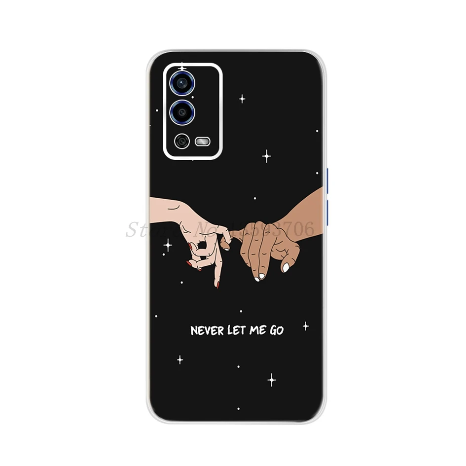 cases for oppo back For OPPO A54 A55 Case 2021 Phone Cover Cute Love Heart Kiwi Printed Soft Silicon Bumper For OPPOA54 CPH2239 Back Protector Cover cases for oppo cases