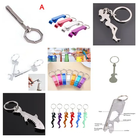 Zinc Alloy Keychain Bottle Opener Guitar sexy Lady Shark Shape Bottle Beer Opener Keyring Gift Key Chain Multistyle