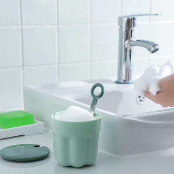 

Foamer Shower Gel Manual Bubbler Cup Facial Cleanser Induction Foaming Liquid Soap Dispenser Hand Washer for Bathroom Kitchen