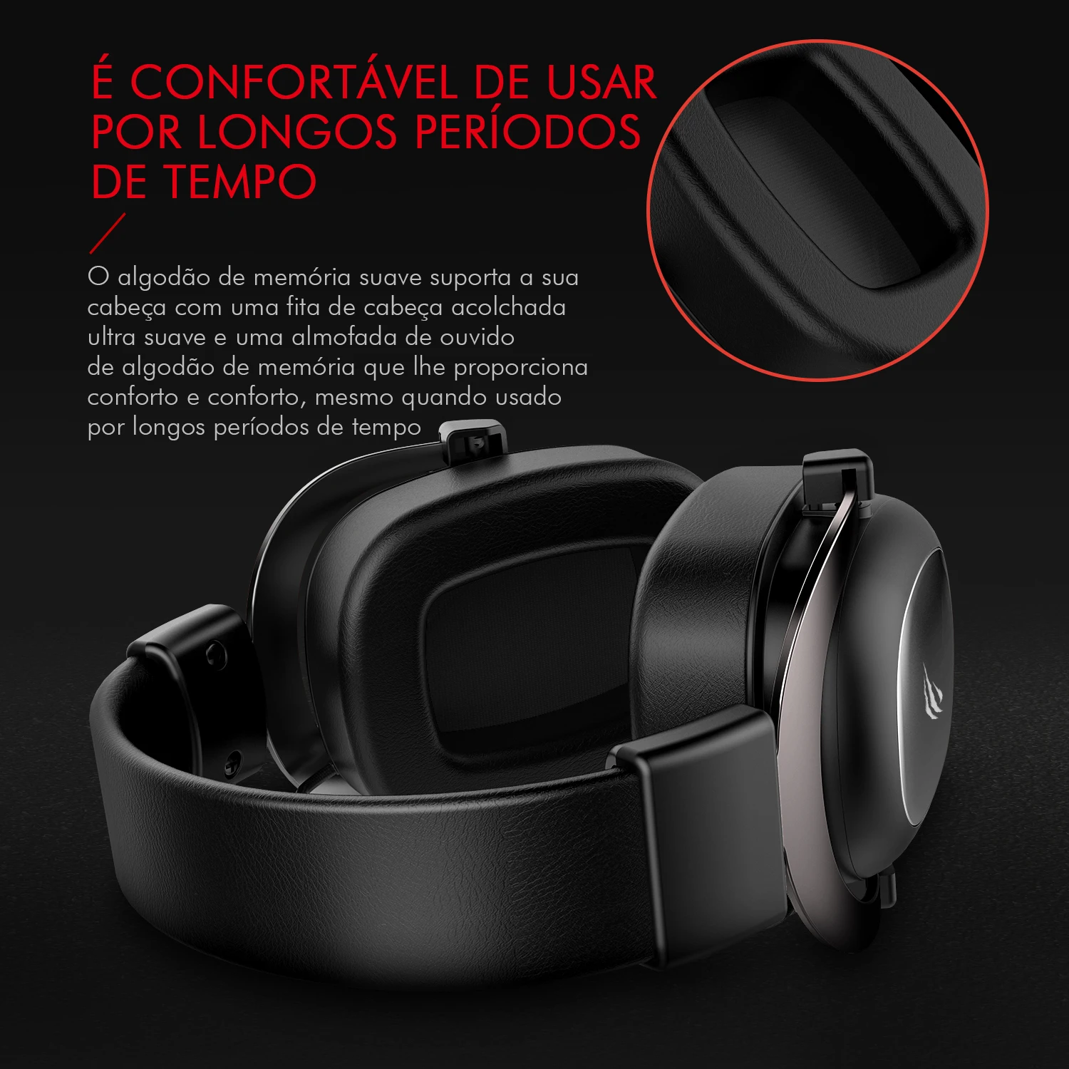 Headphone Fone de Ouvido Havit HV-H2002d, Gamer, com Microfone, Falante 53mm, Plug 3, 5mm: compatível com XBOX ONE e PS4