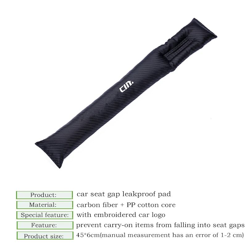 

2X Car-Styling Gap Filler Soft Pad Cover Padding Spacer For Ford ST logo Car Accessories Car Stickers Carbon Fiber Black