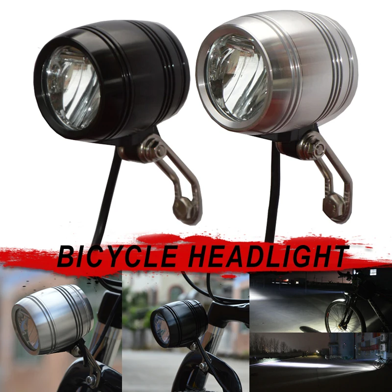 Bike Front Head Light Bicycle Lamp For Hub Dynamo With Rearlight Cable Compact Bright Accessories Luz Bicicleta | Спорт и