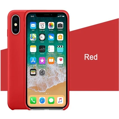 Официальный силиконовый чехол с логотипом для iPhone 7 8 Plus, чехол для Apple, чехол для iPhone 11 Pro X XS Max XR 6 6S 5 5S SE, чехол - Цвет: Red