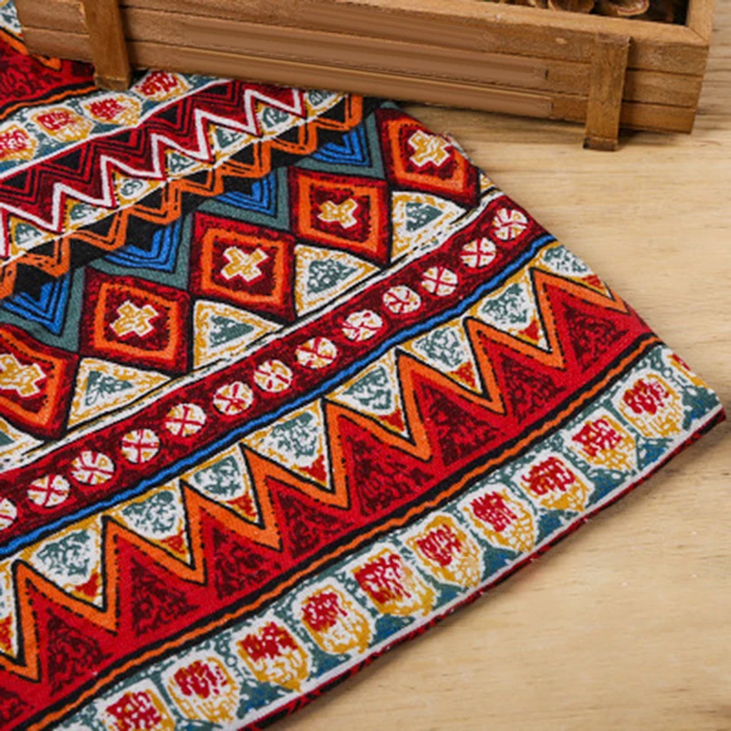 DIY мягкий хлопок лен Национальный стиль печати одежды ткань 150*100 см 1#~ 6