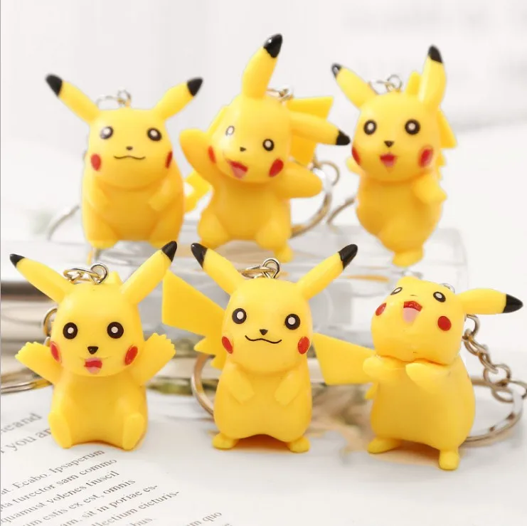Manufacturers Direct Selling Creative Cute Pikachu Mobile Phone Pendant Bag Accessories Holiday Small Gift Keychain Wholesale