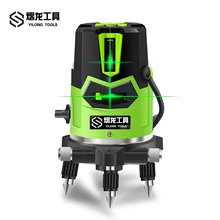 5-Line 6 очков лазерный уровня ротационный вертикальный 5-линия автоматическая горизонтальная на открытом воздухе-режим самовыравнивания лазерный нивелир зеленый лазерный луч